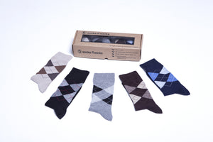 Men's Natural Argyle Socks