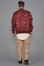 Load image into Gallery viewer, Tonal Fatigue Bomber Jacket (Burgundy)