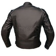 Load image into Gallery viewer, Black Jacket Biker Leather Jacket