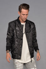 Load image into Gallery viewer, Tonal Fatigue Bomber Jacket (Burgundy)