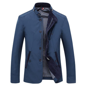 Slim Fit Thin Stand Button Casual Jacket