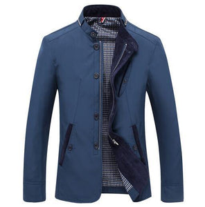 Slim Fit Thin Stand Button Casual Jacket