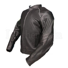 Load image into Gallery viewer, Black Jacket Biker Leather Jacket