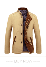 Load image into Gallery viewer, Slim Fit Thin Stand Button Casual Jacket