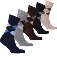 Load image into Gallery viewer, Men&#39;s Natural Argyle Socks